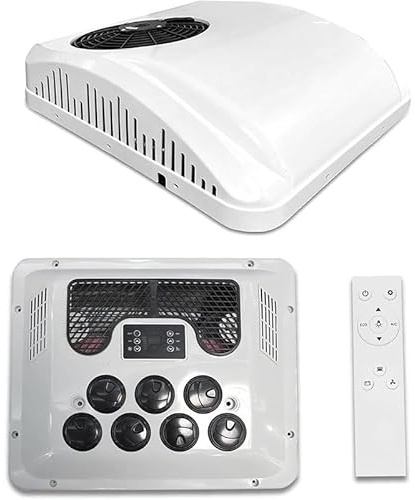 WEIMILOR Aire Acondicionado para Caravana - Aire Acondicionado de Techo para MonovolúMenes, Camionetas, Autocaravanas, Camiones, VehíCulos AgríColas, Excavadoras,12V