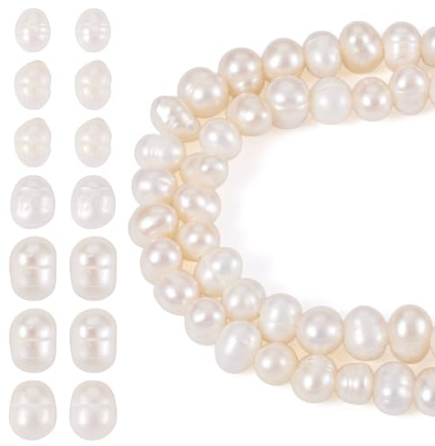 Craftdady 110pcs 3mm Small Pearl Spacer Beads Natural Cultured Freshwater Pearl Beads Floral White Potato Loose Bracelet Beads Tiny Summer Ocean Beads for DIY Earring Necklace Jewelry Making