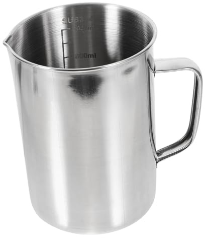 PartyKindom Bicchiere graduato in acciaio inox per uso in laboratorio, design facile da leggere e resistente all'usura, per ricerca scientifica e istruzione