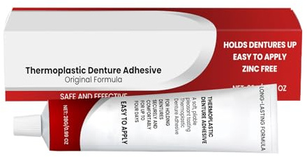 Prothesenkleber, Sichere Hold -Creme, Unsichtbarer Prothese, Mit Sanftem Zahnfleisch, Stark Und Sicher, 3,2x3,2x11,8 Cm, Für Erwachsene, Familie, Freunde, Opa