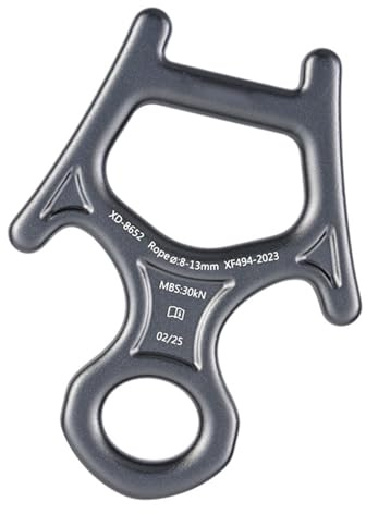 Oxxggkao Aluminum Alloys Downhills Descender Rappel Belays Abseiling Mountaineering Device for Rock Climbing and Succour