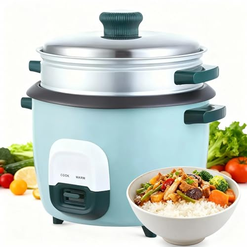 Cuiseur à riz automatique 1000W Capacité 6L, Poêle à riz électrique grande capacité avec Fonction Garde-au-chaud Cuiseur vapeur Cuve antiadhésive Cuiseur à Riz Multifonctionnel pour Cuisine et Maison
