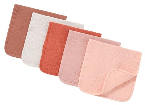 Set di 5 pezzi di tessuto di cotone lenitivo per eruttazione del bambino ad asciugatura istantanea penetrabile per appuntamenti di allattamento al seno e sputo