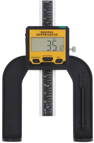 Digital djupmätare Hög noggrannhet 0 till 80 mm multifunktionell elektronisk digital djupmätare för träbearbetningskonstruktion ABS aluminiumlegering
