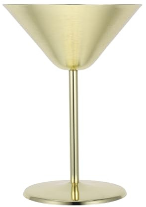 DEARMAMY Calice Bicchiere Cocktail Acciaio Inossidabile Oro Martini in Design Creativo Struttura Stabile Robusto per Eventi Formali Raduni Casuali