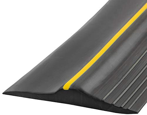 Universal Garage Door Bottom Threshold Seal Strip,Weatherproof Rubber DIY Weather Stripping Replacement, Not Include Sealant/Adhesive (20Ft, Black)