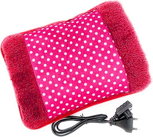 Decolores - Bolsa De Agua Caliente Eléctrica Recargable - Tamaño 18x25 cm - Duración 3 Horas - Apagado Automático - Alivio Dolores Musculares - Recargable en 10 minutos - Cojín Térmico - 600W - Rosa