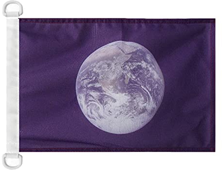 Planet Earth NAUTICAL Flag 18'' x 12'' - Terra flags 30 x 45 cm - Banner 12x18 in for boat - AZ FLAG