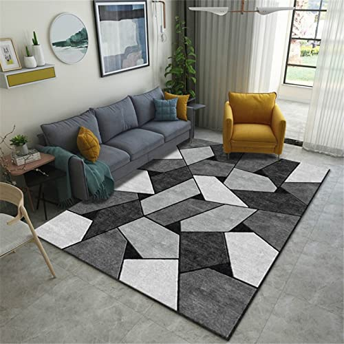 DJHWWD Auslegware Teppichboden Salon Auslegware Grauer Teppich Mit Niedrigem Flor, Rechteckiger Sofateppich, Schlafzimmerteppich, Schmutzabweisend Waschbare Teppiche 180X250CM
