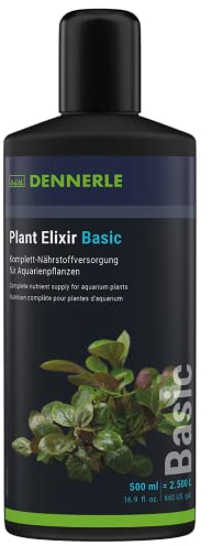 Dennerle Aquarium Chemicals Plant Elixir Basic, 500 ml - Universal Fertilizer for Lush Green Leaves