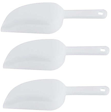 Paletta trasparente multifunzionale per cereali, misurini in plastica, paletta da cucina per riso, fagioli e zucchero(3pcs)
