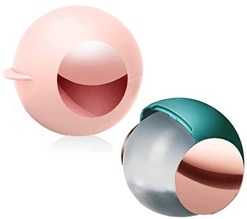MUEDRT wiederverwendbarer Gel-Fusselroller für Tierhaare, waschbarer Fusselentferner für Kleidung, tragbarer klebriger Tierhaarentferner für Reisen und Haushalt (Rosa-Grün, 2 Farben)