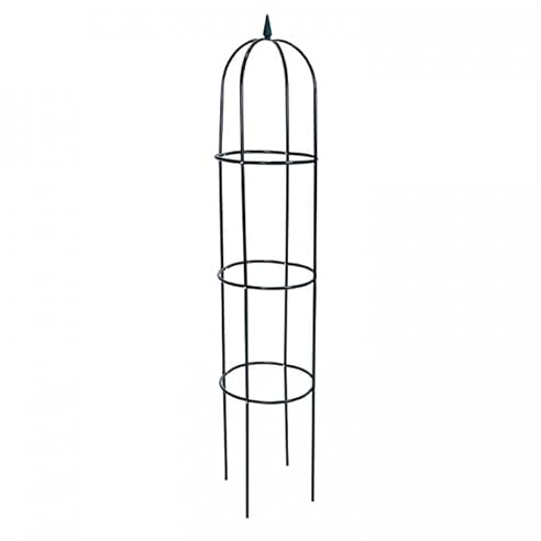Grindi - Gartenbogen, Blumenpergola, Rosenbogen - Vitis I - Schwarz, 40x40x190 - aus Metall, Rankhilfe, Pflanzkübel, Spalier, für Rasen, Garten, Kletterpflanzen