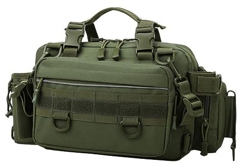 ACEXIER Sac à bandoulière Tactique Multifonction leurre pêche Sac extérieur Grande capacité Sac de Rangement Chasse Camping Sac à Main, Vert (Green)
