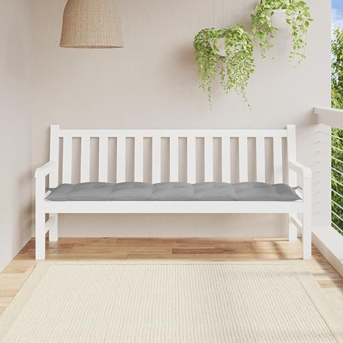 ARKEM Gartenbank-Auflage Polster Auflage Grau 180x50x7 cm Oxford-Gewebe RüCkenkissen FüR Die Terrasse
