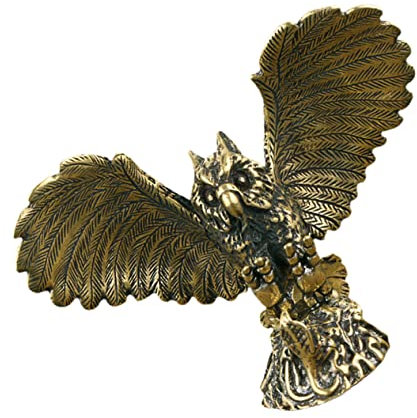 FUNOMOCYA Vintage Messing Eulenfigur Desktop Dekoration Messingornament Für Schreibtisch Teetisch Mit Feiner Handwerkskunst Und Zarter Oberfläche