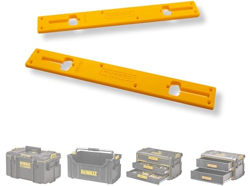 RUGGED TOOLS Lot de 2 plaques de base antidérapantes compatibles avec les boîtes à outils Dewalt ToughSystem 1.0 et 2.0 - Jaune