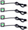 JZK 4PCS 25x25x7 mm DC 5V mini ventilador refrigeración USB 25 mm 9800 rpm 0.1 A, 2507 pequeño ventilador CC sin escobillas 2.5 cm para placa desarrollo, tarjeta gráfica, impresora 3D