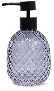 Dispensador de jabón, botella de jabón de manos de vidrio azul oscuro, detergente para lavar platos, prensa líquida, botella vacía, botella de prensa de loción, botella de baño y cocina, artículos