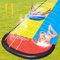 AVCXEC Toboggan Aquatique Double Piste, 610cm x 140cm Toboggan à Eau pour Double Glissade avec Arroseur Gonflables Tapis de Glisse à Eau Tapis de Glisse Toboggan Eau pour Le Jardin, Piscine
