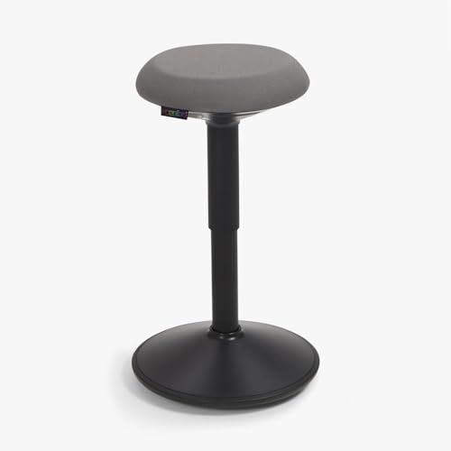 Wobblez ergonomischer Bürostuhl | SAVVY | Rückenschonender Wackelhocker Höhenverstellbar | 43-63 cm | Antraciet zitting Zwart Frame| Bürohocker ergonomisch | Ergonomischer bürostuhl