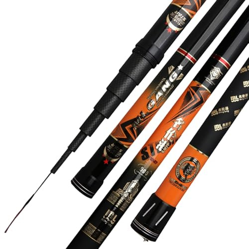 ZFF Kohlenstoff Angelrute 8-16m Fishing Stipprute karpfenrute Stippangel Stippe angelruten teleskoprute Feeder Rod Angelgerät(10m)