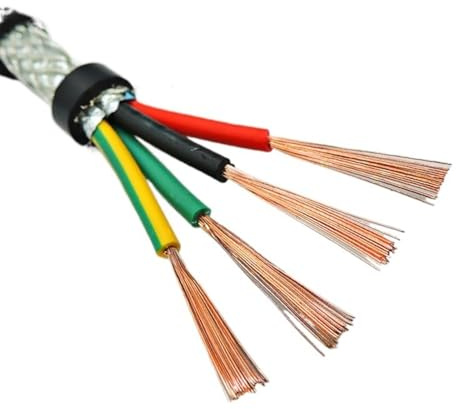 FBANULPEX Verzinnter Kupferdraht, UL2464 Signalkabel, 26 AWG, 5 m, 24 AWG reines Kupfer, 22 AWG geschirmtes Kabel (4 Kerne, 24 AWG, 5 m)