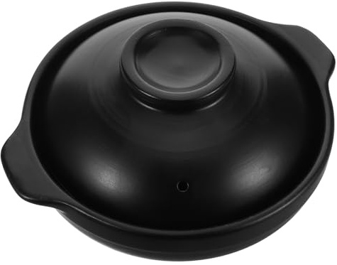 ZUNOXAZ Pentola in Ceramica con Coperchio Resistente al Calore per Cottura Diretta Stufati Zuppe e Riso Design Elegante in Ceramica al Litio Anti-crevatura per Casa e Ristorante