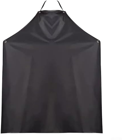 Delantal impermeable de poliuretano para el trabajo, 44 x 29 pulgadas, delantal de limpieza de peces de carnicero de laboratorio, resistente al aceite, protección de vinilo para cocinar, jardinería