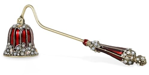 Elegant Candle Snuffer with Metal Handle, Decorative Wick Flame Snuffer for Most Candles(Dark red,1)