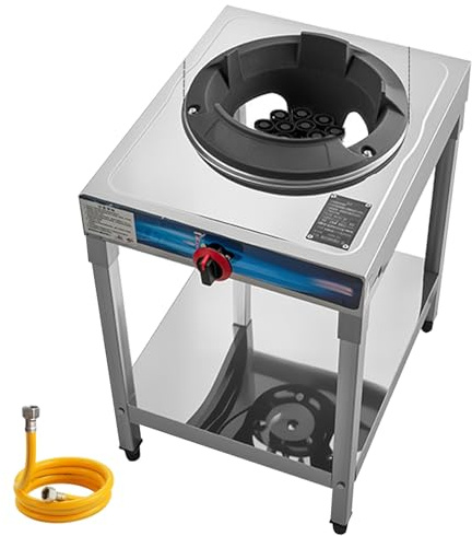Fornello Gas Campeggio per Esterni con Gambe Rimovibili, Fornello da Campeggio da 44358 BTU, Fornello a Gas con Regolatore 0-20 PSI per Campeggio, Giardino e Cucina All'aperto