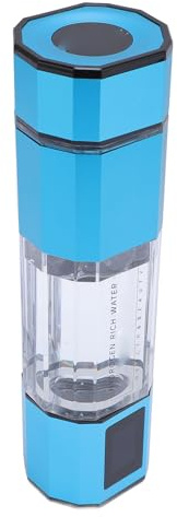 Fdit Jarra de Agua de Hidrógeno, Concentración de 5000ppb, Portátil con Modo de Retrolavado Automático para Viajes, Botella Autónoma Se Puede Utilizar con Agua para Ir (BLUE)