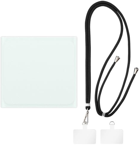 Shantime Hülle und Crossbody-Trageriemen-Set Kompatibel mit iPod Shuffle 4th Handyhülle und Verstellbarem Halsband mit Metallschnallen und 2 Aufklebern(Schwarzes)