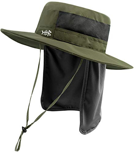 Bassdash Chapeau de Protection Solaire Boonie UPF 50+ pour Pêcheur Style Seau