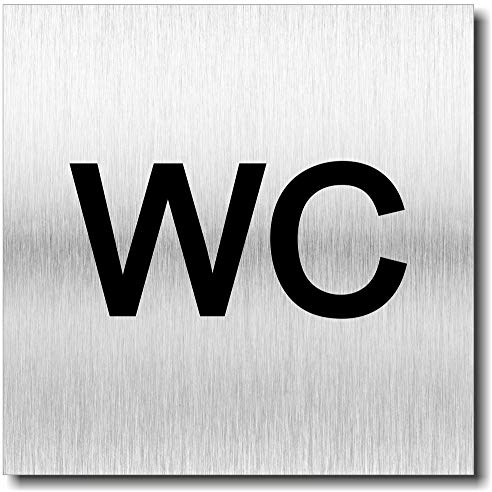 WC Schild Türschild UV Druck 12 x 12cm - 3mm Aluverbund - Made in Germany - Art.Nr. 2003
