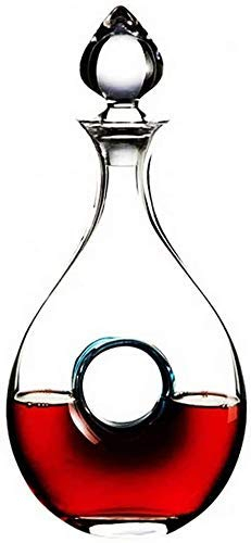 Conjunto de decantores Wine Decanter Crystal Wine Whiskey Decanter Artificial Crystal Glass Botella de vino con tapa Red Wine Storage Pot Decanter Wine Wine Bottle 1.1L Wine Decanter Set Crystal
