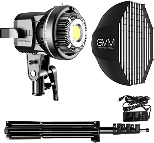 GVM LED Video Luz 80W con Softbox, CRI97+ Luz de día 5600K Fotografía LED Luz de Estudio con trípode, LED Video Lámpara para Youtube Studion, Foto, LED Video Iluminación