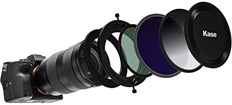 Kase Wolverine 82 mm Master IV Kit M4 magnetisches, stoßfestes gehärtetes optisches Glas, 3 Filter-Set, inkl. 95 mm verstellbar, weiches Grad 82