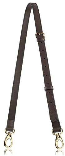 Allzedream Ersatz-Handtaschenriemen aus echtem Leder, lang, verstellbar, dark coffee, M, Modern
