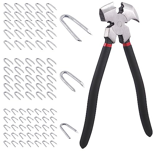 Sweet 151 pinzette per recinzione da 25,4 cm e 3 misure, strumenti per strappare unghie, graffette in filo di acciaio