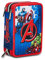 Seven Federmäppchen, Mäppchen, mehrfarbig, Federtasche für Schreibwaren, Etui mit Stiften, Kugelschreiber, & mehr, 3 Fächer, Mädchen & Jungen, Schule - Grundschule, XXL, THE AVENGERS