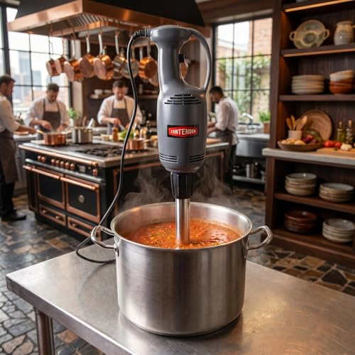 Contender Hand Blender – 350W Professional Immersion Blender with 300mm Arm, Stainless-Steel Blade, 13,000 RPM, Constant Speed, Thermal Overload Protection & Quiet Operation