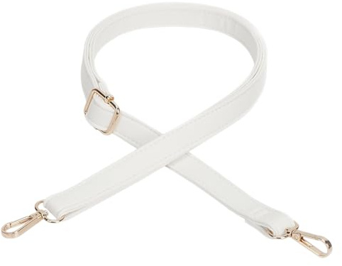 FLYAMAPIRIT Verstellbarer Schultergurt für Taschen, 2cm breiter PU Leder Taschengurt, DIY Zubehör für Handtaschen, Tragetaschen und Umhängetaschen (Weiß)