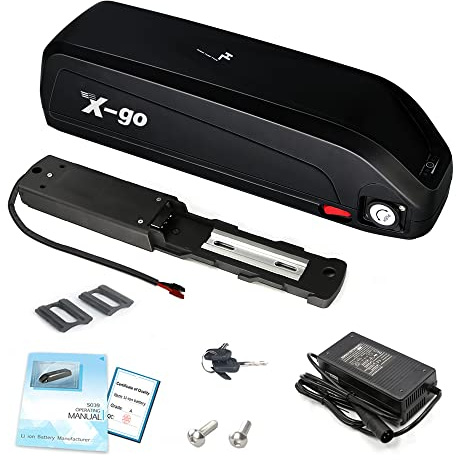 X-go Hailong 3 E Bike Akku 48V 15Ah, 5Pin Eblike Akku mit 54V Ladegerät für 1000W 750W 500W 250W Für Fahrrad Motor