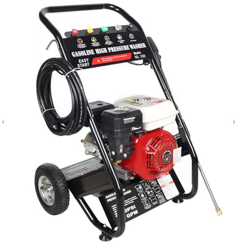 HIDROLIMPIADORA de Alta Presión con Motor de Gasolina proporciona una limpieza potente y eficiente para vehículos y jardines. Su diseño robusto y portátil garantiza un rendimiento confiable y resultad