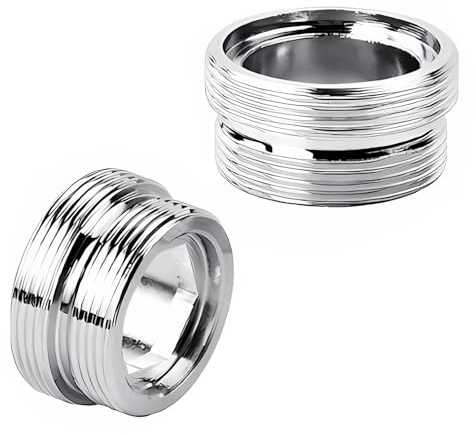 Oiieco Wasserhahn Adapter M20 auf M22, Messing Gewindeadapter für Wasserfilter, Küchenarmaturen, Waschbecken, Außengewinde, 2 Stück mit Silikondichtung
