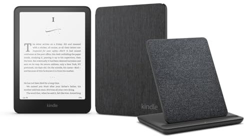 Kindle Paperwhite Signature Edition (2024 Release) mit 32 GB ohne Werbung, eine Amazon-Stoffhülle und eine kabellose Ladestation Made for Amazon