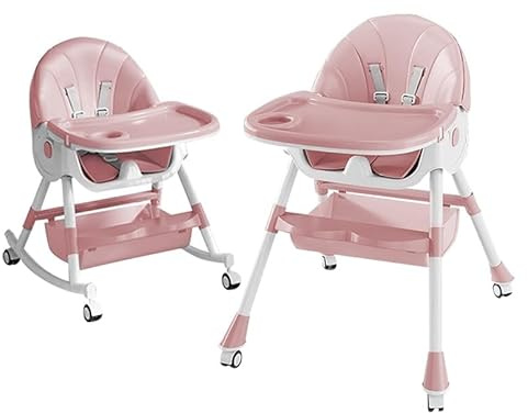 Hochstuhl baby 6in1 Kinderhochstuhl mit Tisch und Rollen Hochstuhl Verstellbar Klappbar Babystuhl Kombihochstuhl mitwachsend esszimmerstuhl ab 6 Monate Kinder kleinkinder
