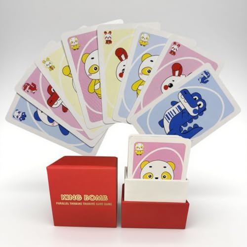 logirific King Bomb Animal Matching Spiele-Party Spiel Kinder-Familienspiel-Verbessert Reflexe und die Konzentration, Kinder,Memory Spiele für Erwachsene-kartenspiele ab 6 Jahre,Deutsch
