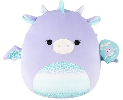 Squishmallows SQCR08593 - Drow der Drache 30 cm, offizielles Jazwares Plüsch, superweiches Kuscheltier